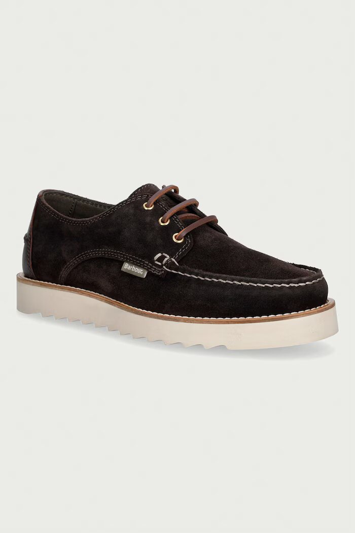 Barbour половинки обувки мъжки от велур Aydon кафяви MFO0823BR35