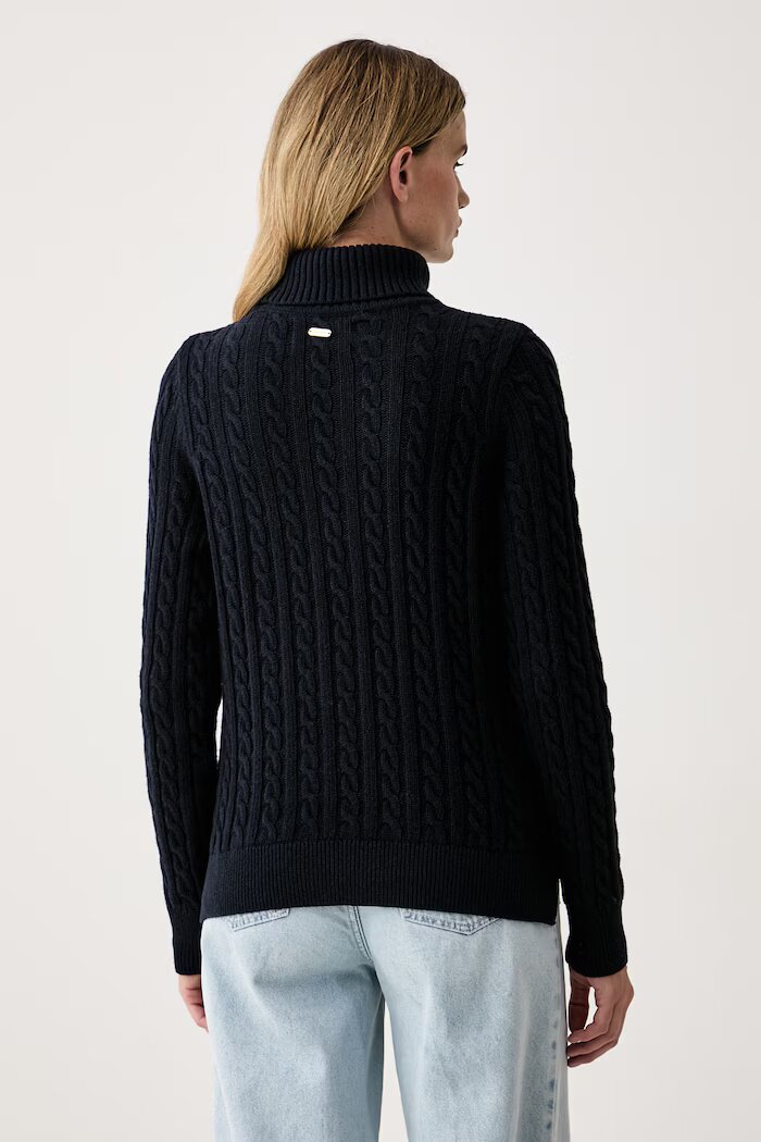 Barbour пуловер дамски с вълна Ambleside тъмносин LKN1862