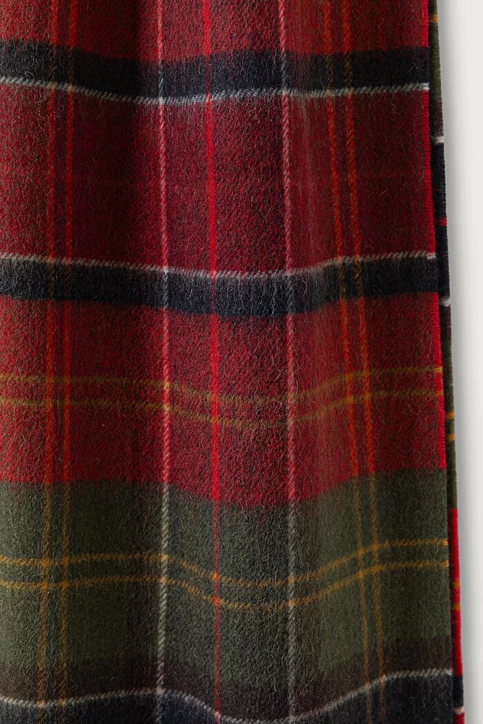 Barbour шал дамски от вълна червен LSC0477
