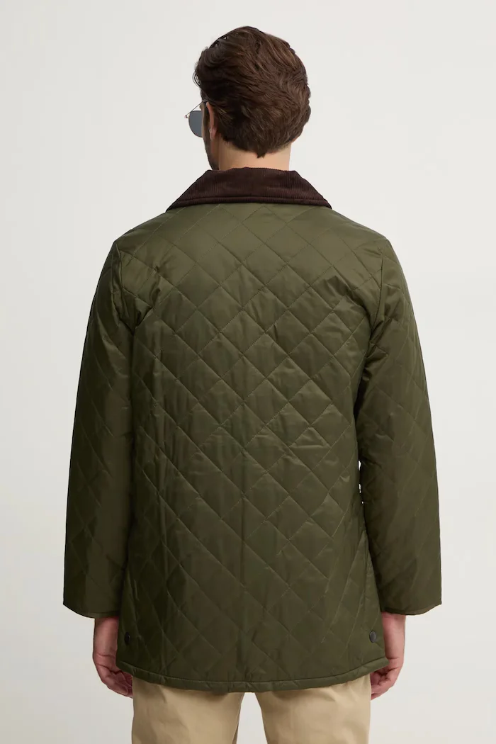 Barbour Яке le Quilt в зелено преходен модел MQU0001
