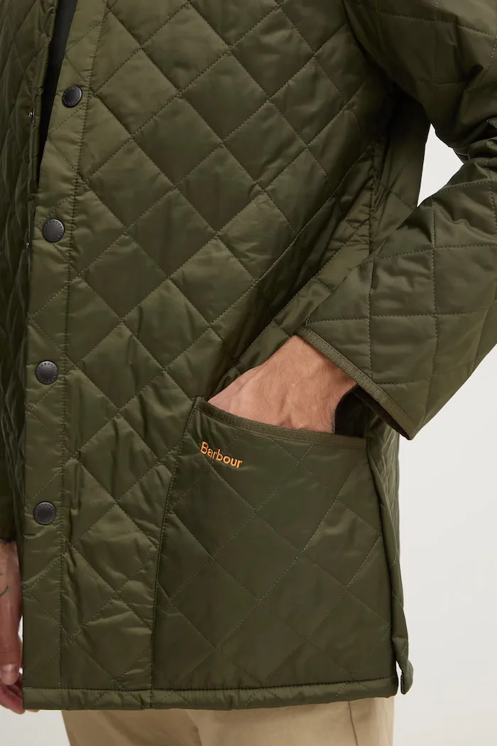 Barbour Яке le Quilt в зелено преходен модел MQU0001