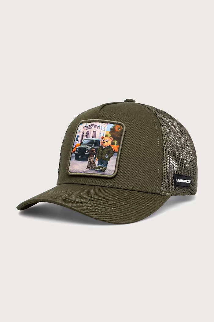 baron filou шапка trucker от памучна материя зелена 000017299
