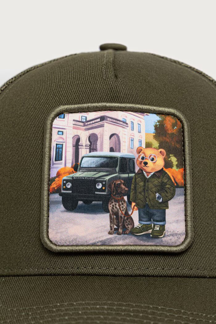 baron filou шапка trucker от памучна материя зелена 000017299