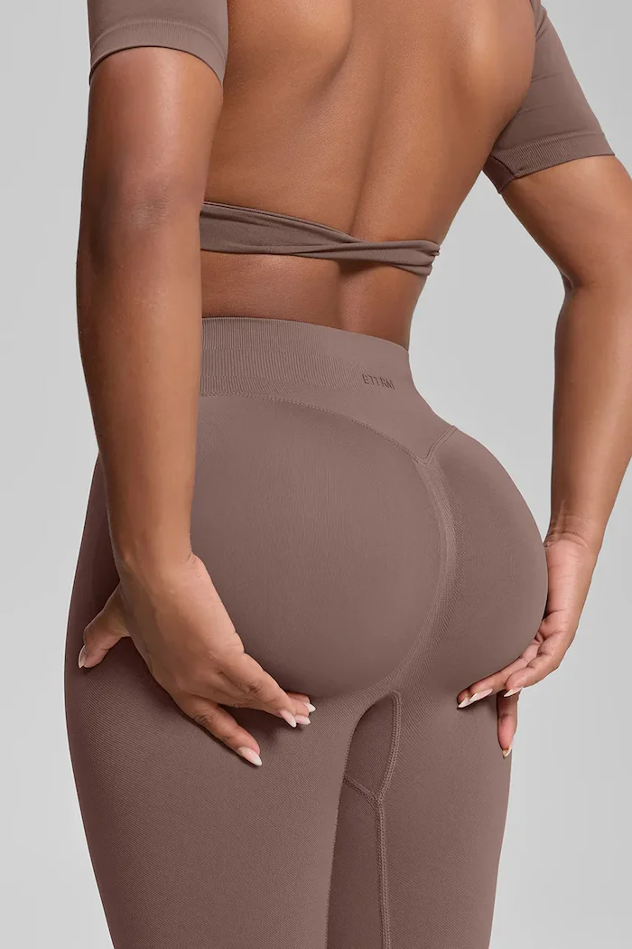 betterme клин за йога дамски Ultrasculpt кафяв с висока талия LEG00040