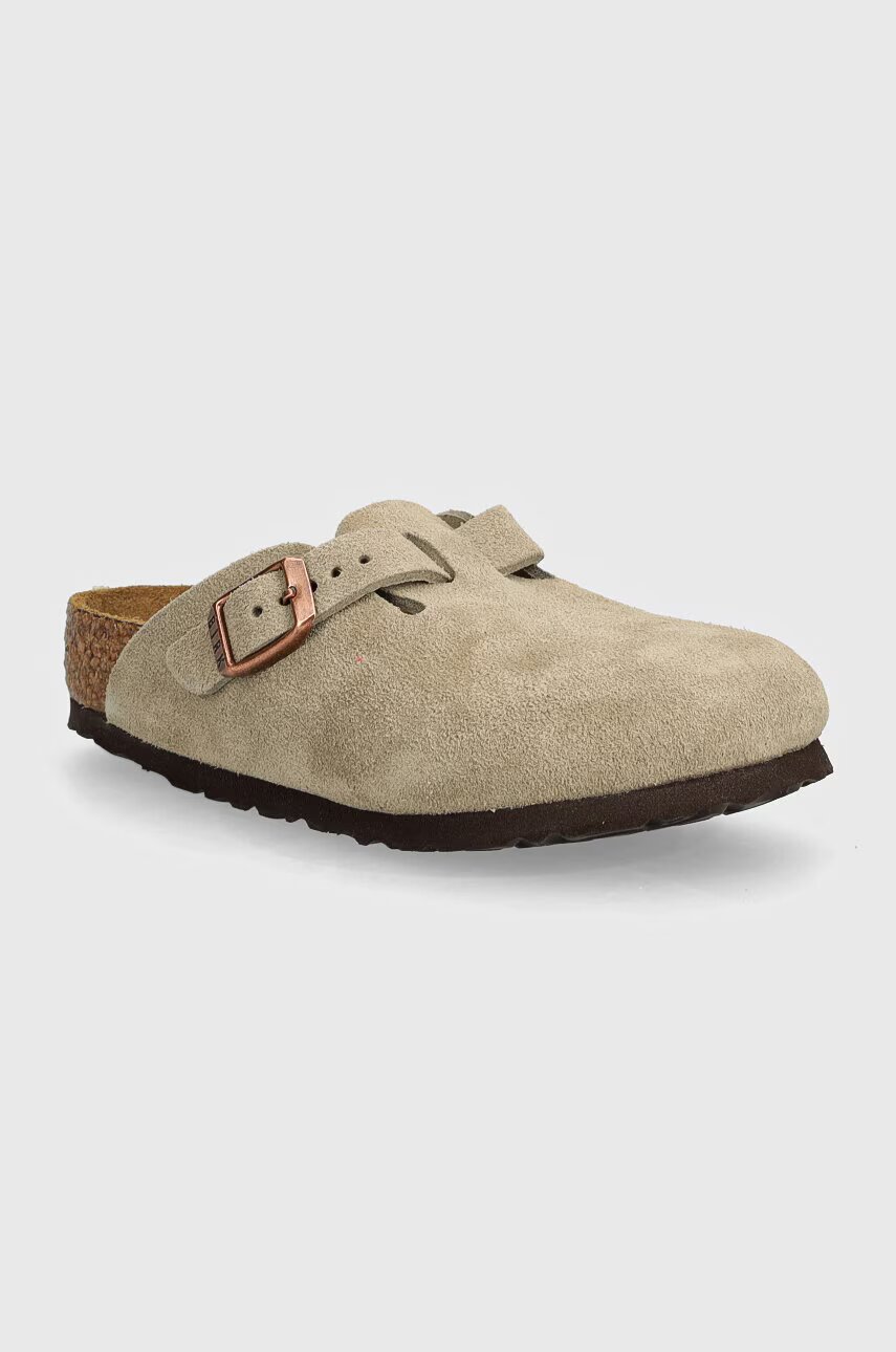 Birkenstock Детски велурени чехли Boston