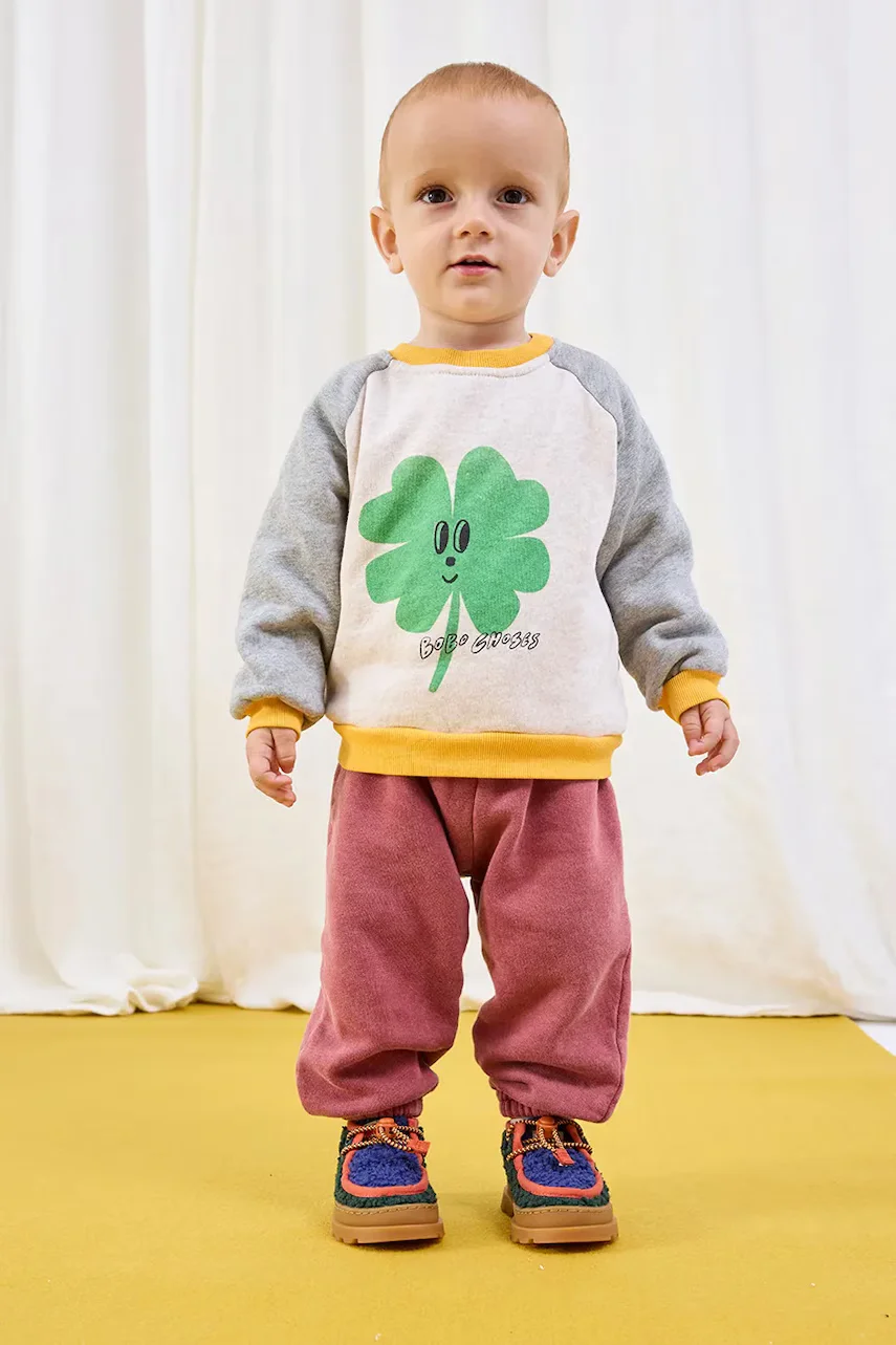 Bobo Choses Бебешка памучна блуза с дълъг ръкав Lucky Clover