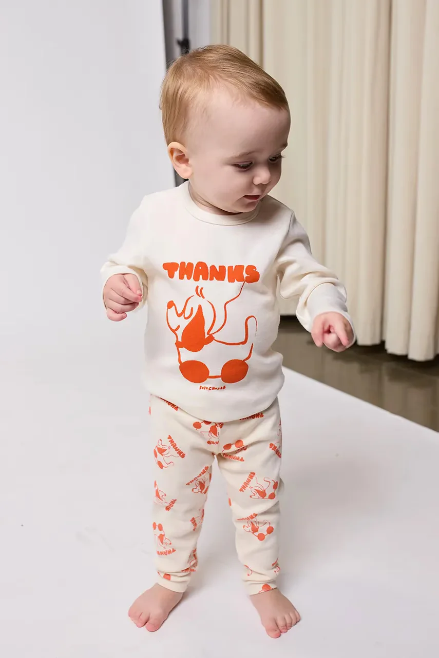Bobo Choses Бебешка памучна блуза с дълъг ръкав Rolling dog