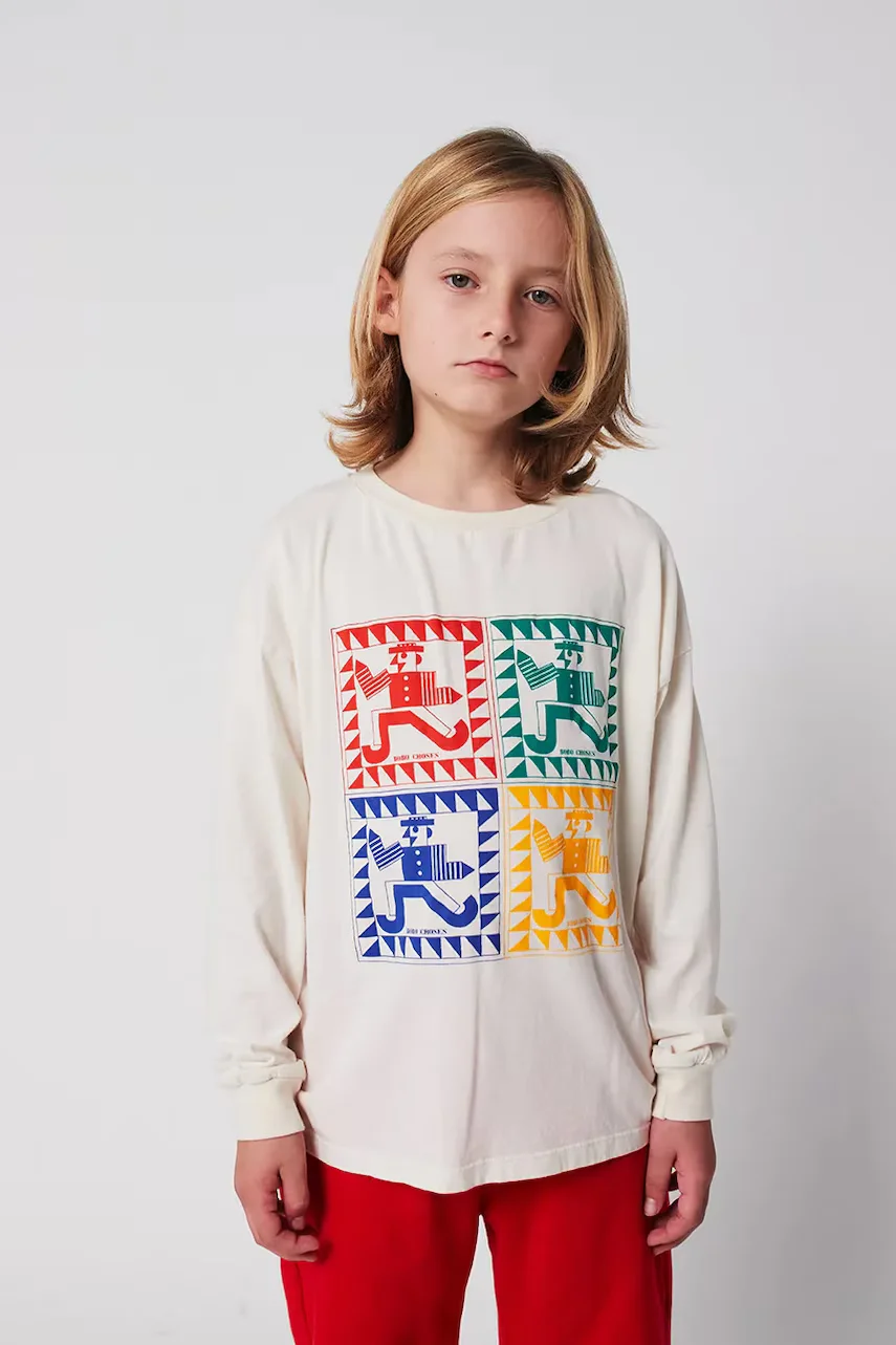 Bobo Choses Детска блуза с дълги ръкави Rainbow Mr Pencil