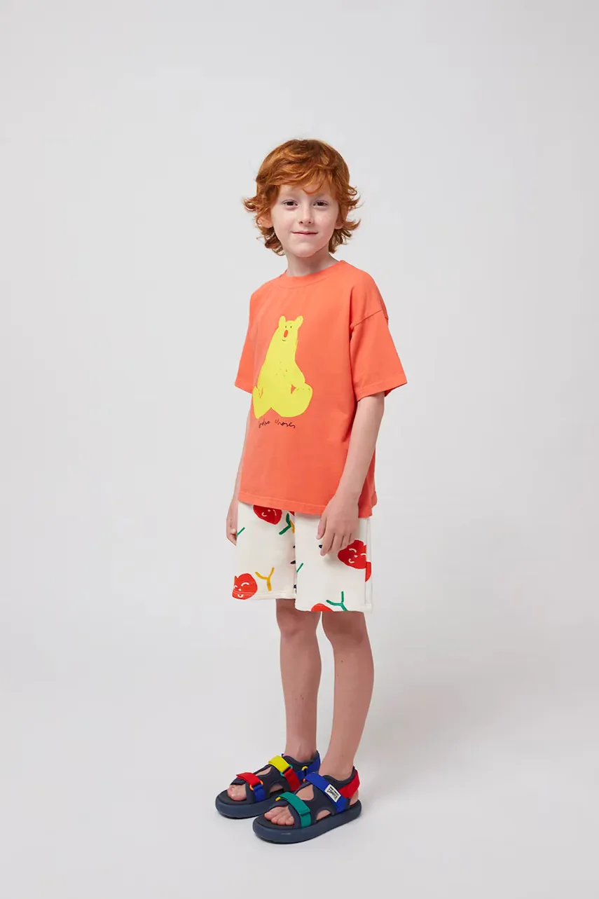 Bobo Choses Детски памучен къс панталон Smiling