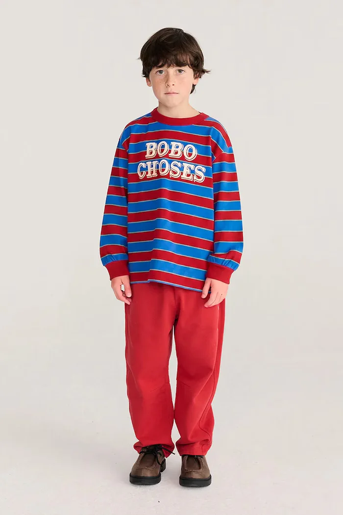 Bobo Choses тениска за деца от памук синя B226AC110
