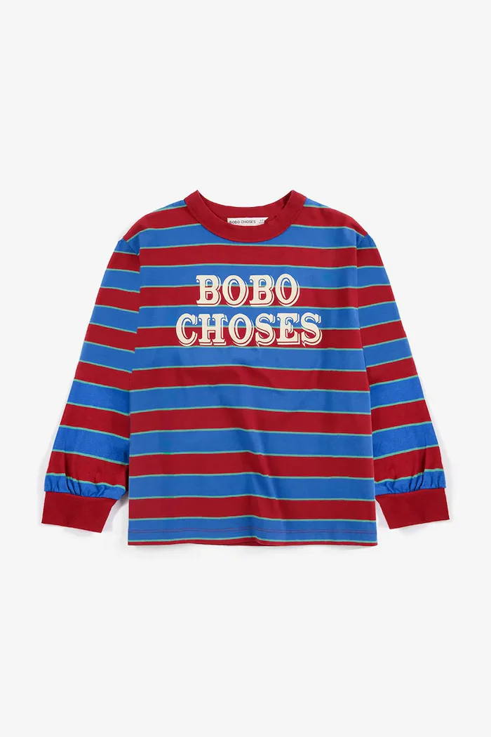 Bobo Choses тениска за деца от памук синя B226AC110