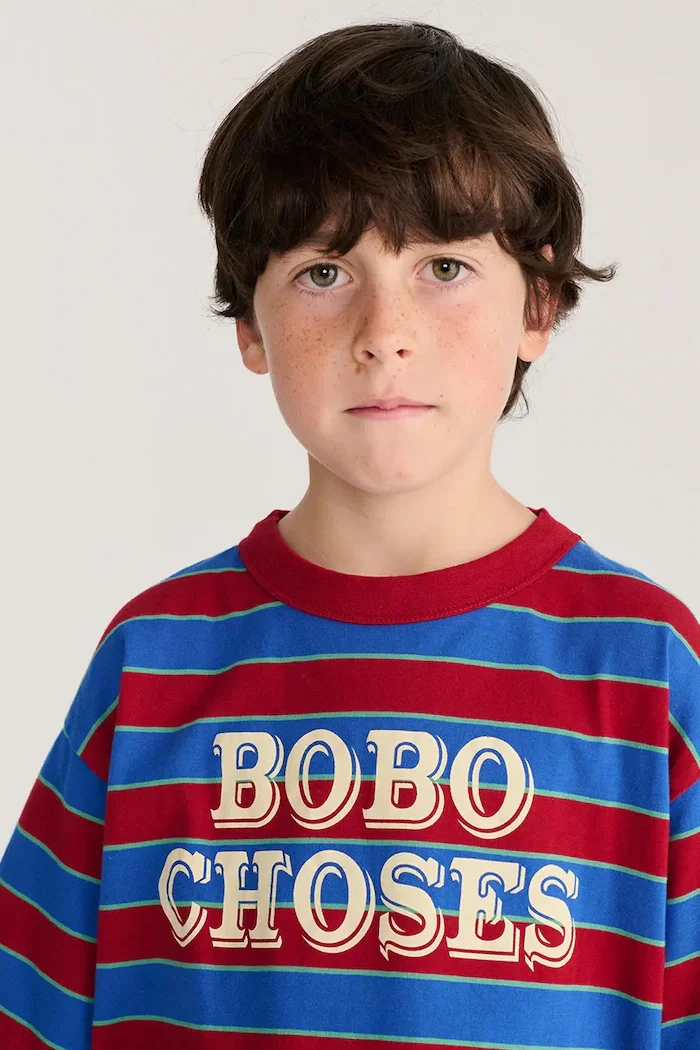 Bobo Choses тениска за деца от памук синя B226AC110