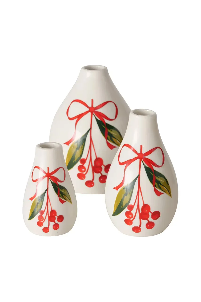 Boltze Декоративна ваза Noelle 12 cm (3 броя)
