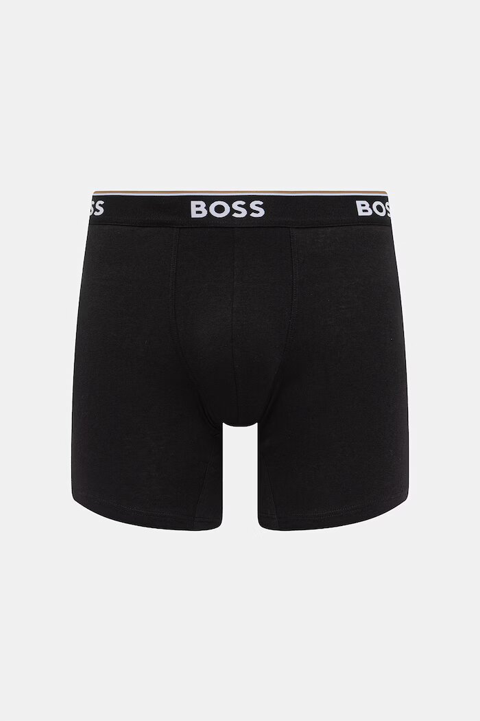 BOSS Боксерки мъжки от памук с еластан 3 броя черни 50538142