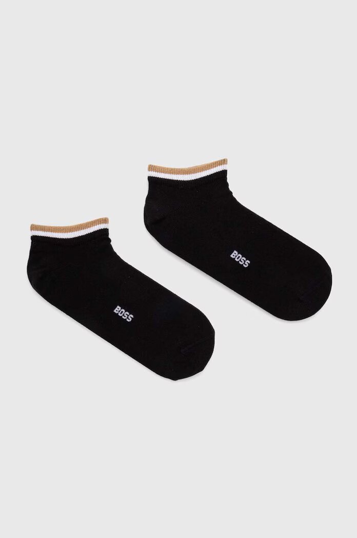 BOSS чорапи мъжки 2P AS Uni stripe CC 2 броя черни 50491192