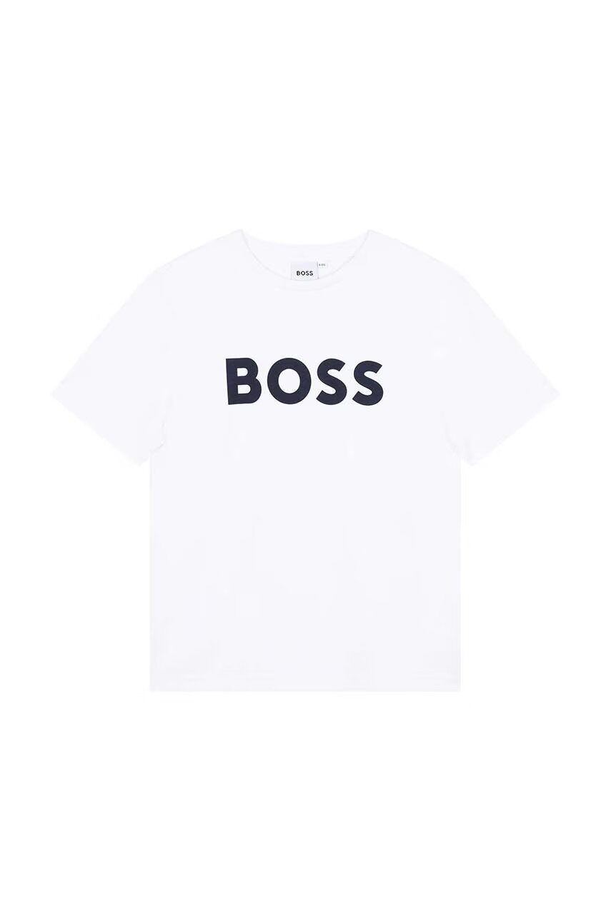 BOSS Детска памучна тениска