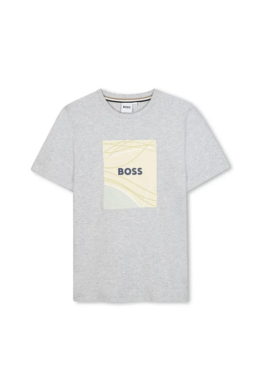 BOSS Детска памучна тениска