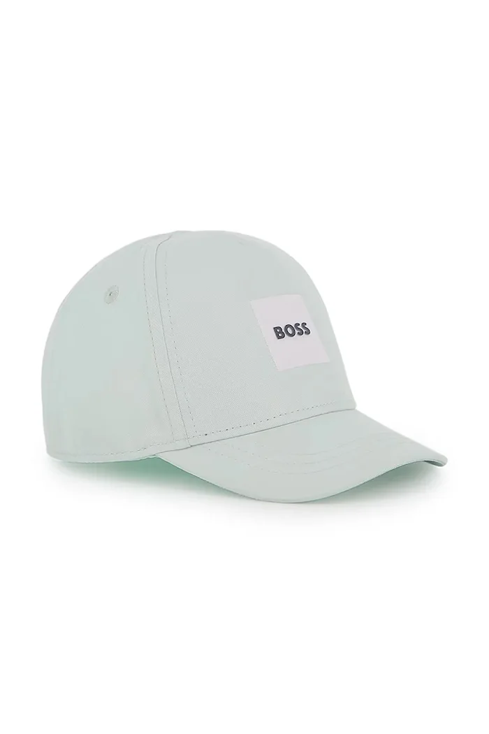 BOSS Детска шапка с козирка в тюркоазено J53143