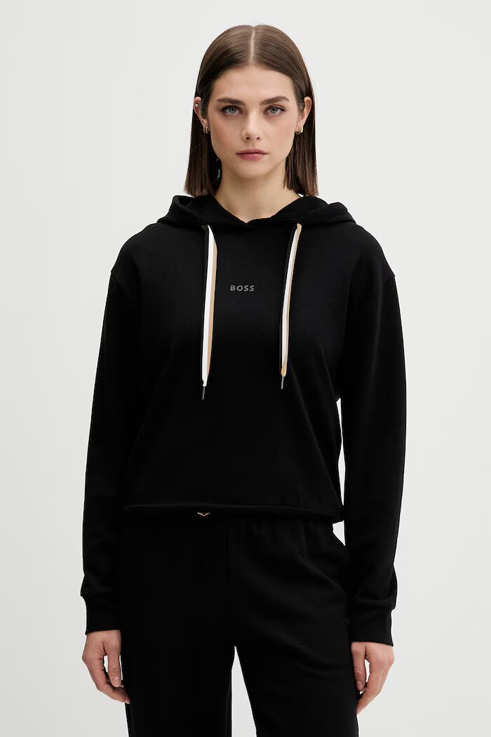 BOSS домашен комплект дамски CP Stripe_Long Set черен 50575927