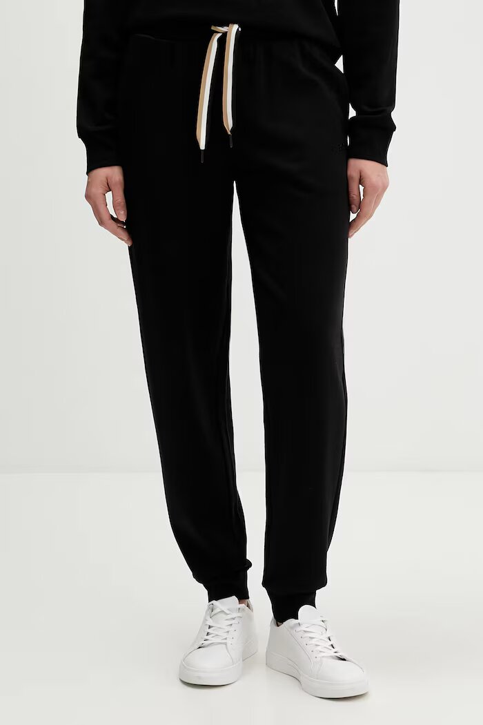 BOSS домашен комплект дамски CP Stripe_Long Set черен 50575927