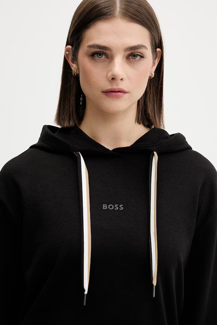 BOSS домашен комплект дамски CP Stripe_Long Set черен 50575927