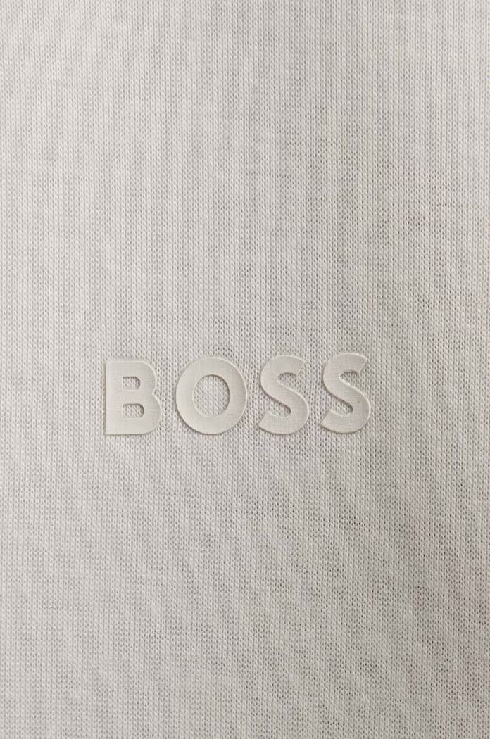 BOSS домашен суичър дамски CP Stripe Hoodie бежов 50524760