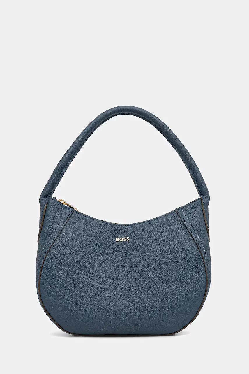 BOSS Кожена чанта Lenah SM Hobo