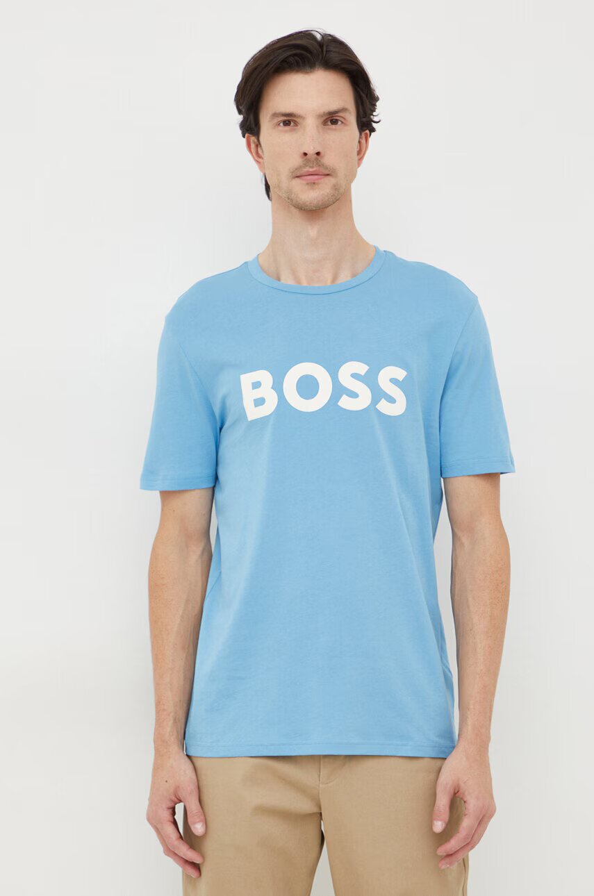 BOSS Orange Памучна тениска BOSS CASUAL Thinking 1
