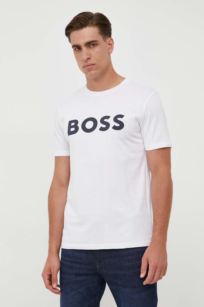 BOSS Orange Памучна тениска BOSS CASUAL Thinking 1