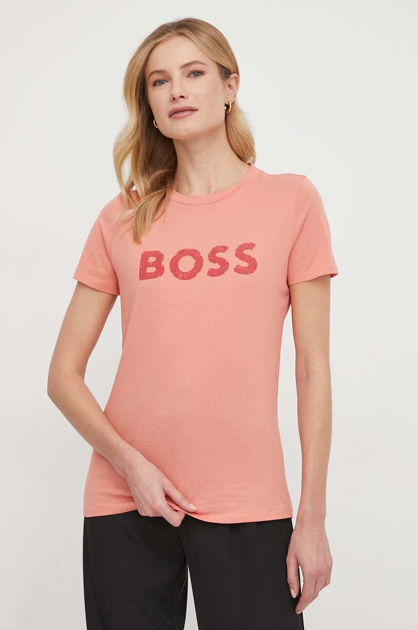 BOSS Orange Памучна тениска C_Elogo_5