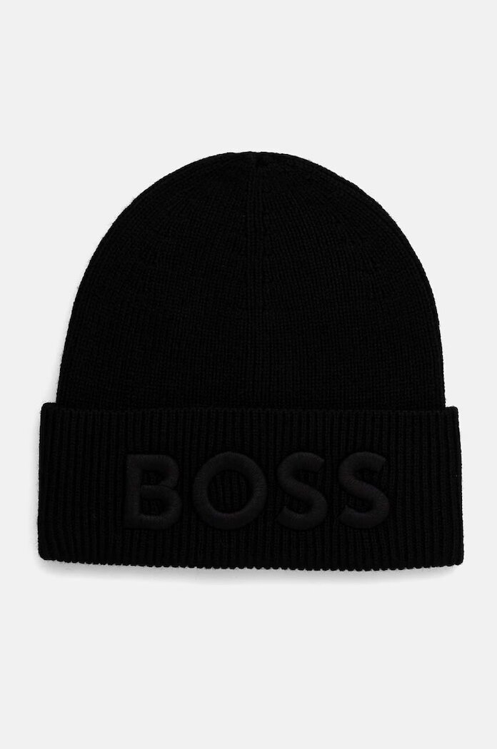 BOSS Orange Вълнена шапка Afox_R в черно от вълна 50522449