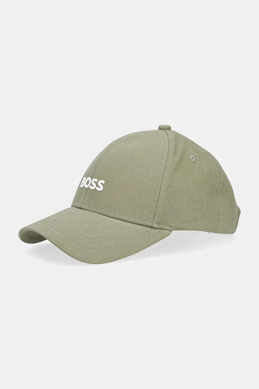 BOSS Памучна шапка с козирка Zed