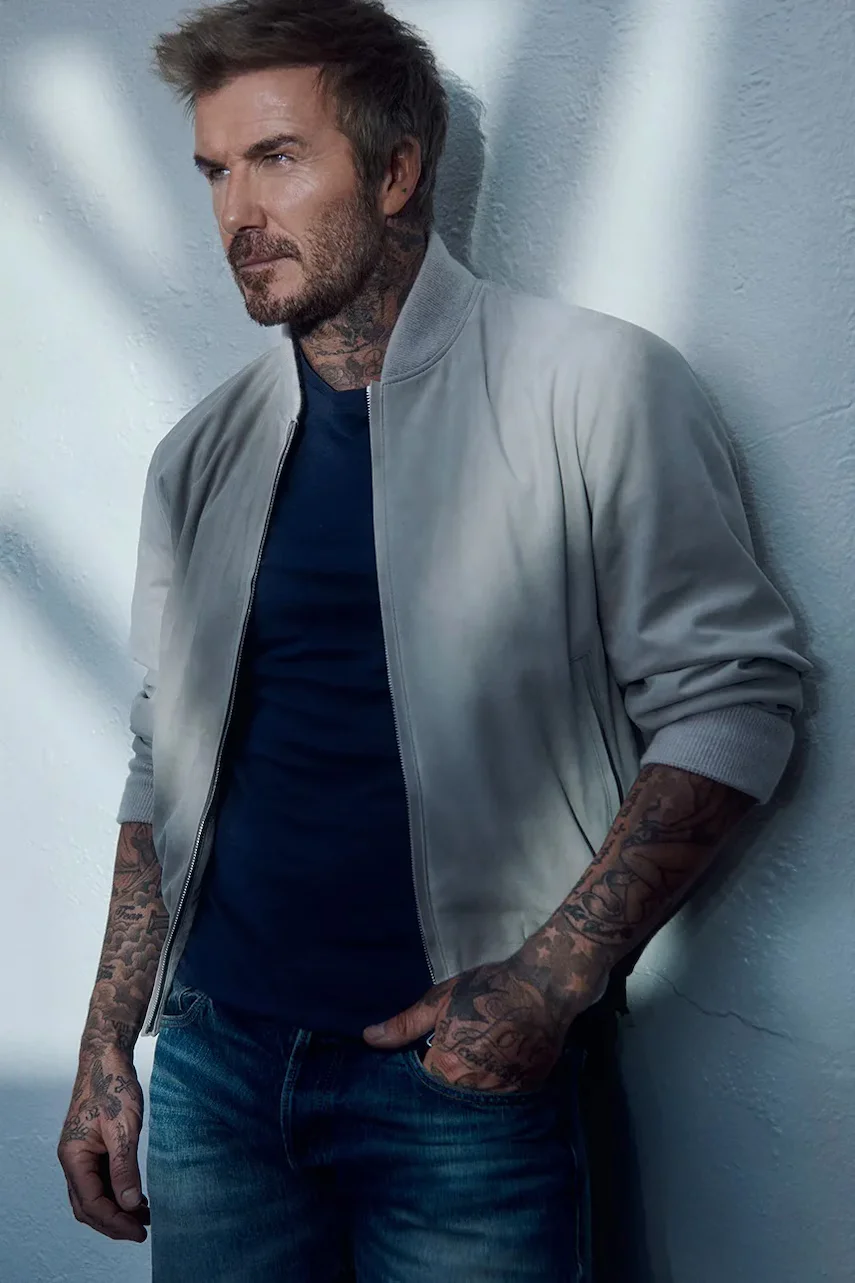 BOSS Велурено яке бомбър BECKHAM x