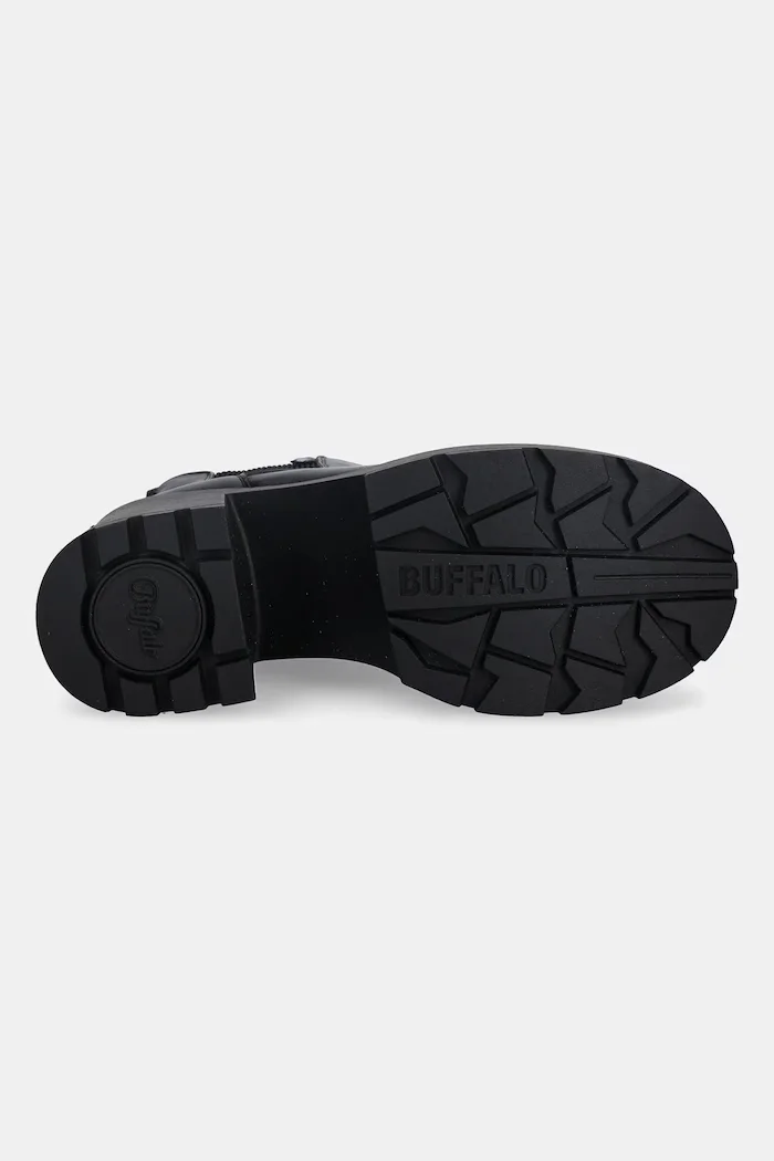 Buffalo Боти челси Mila Chelsea в черно с дебел ток 1220083-BLK