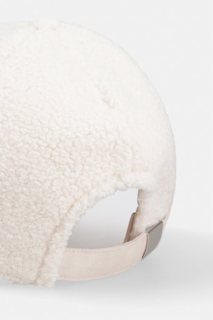 Calvin Klein бейзболна шапка дамска от полар бежова LV04F5096G