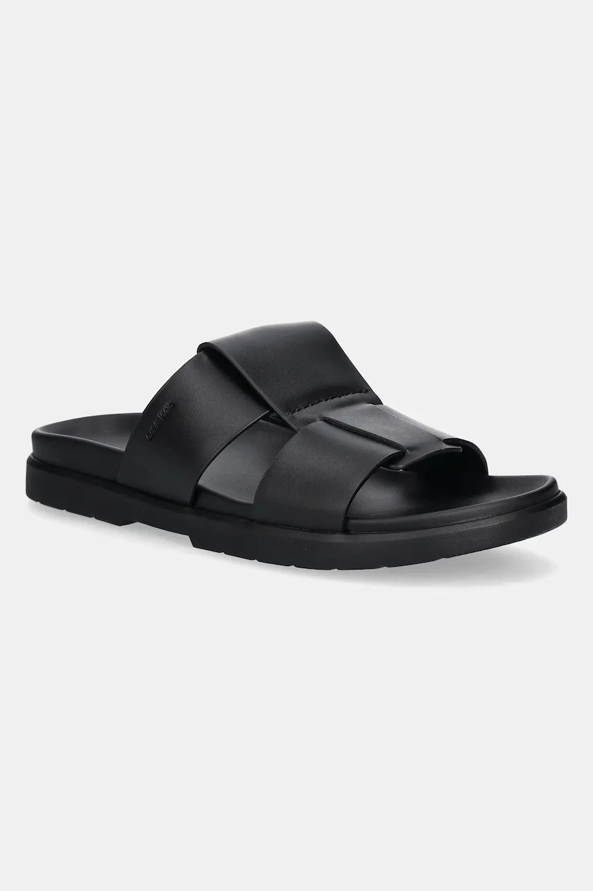 Calvin Klein Чехли LUG SANDAL DOUBLE T LTH