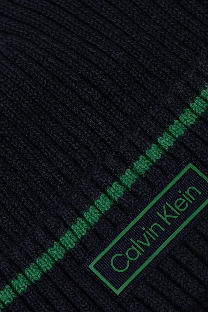 Calvin Klein Детска шапка с вълна в тъмносиньо LV04D8054G
