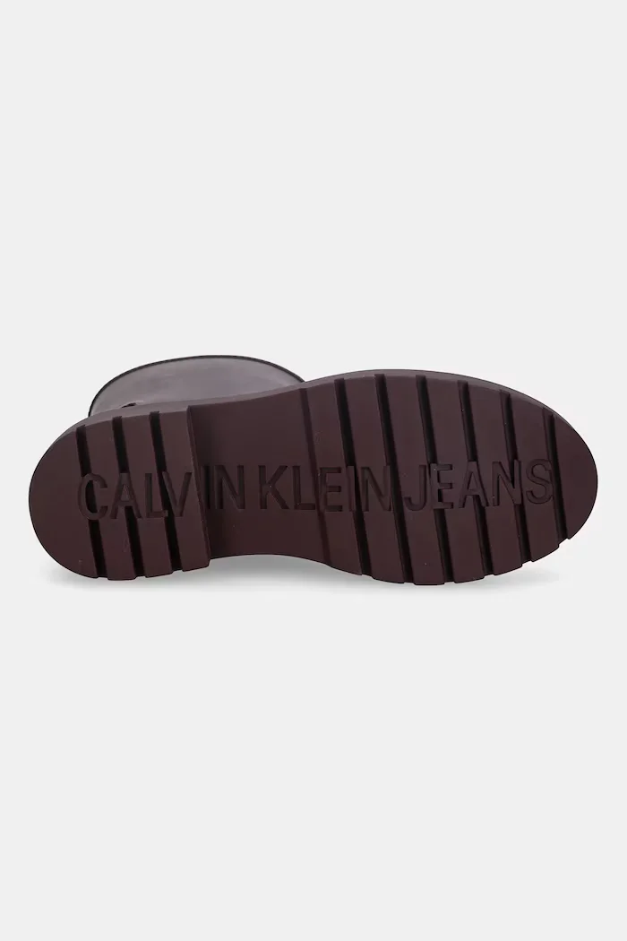 Calvin Klein Гумени ботуши MID RAINBOOT RUBBER в бордо YW0YW02004