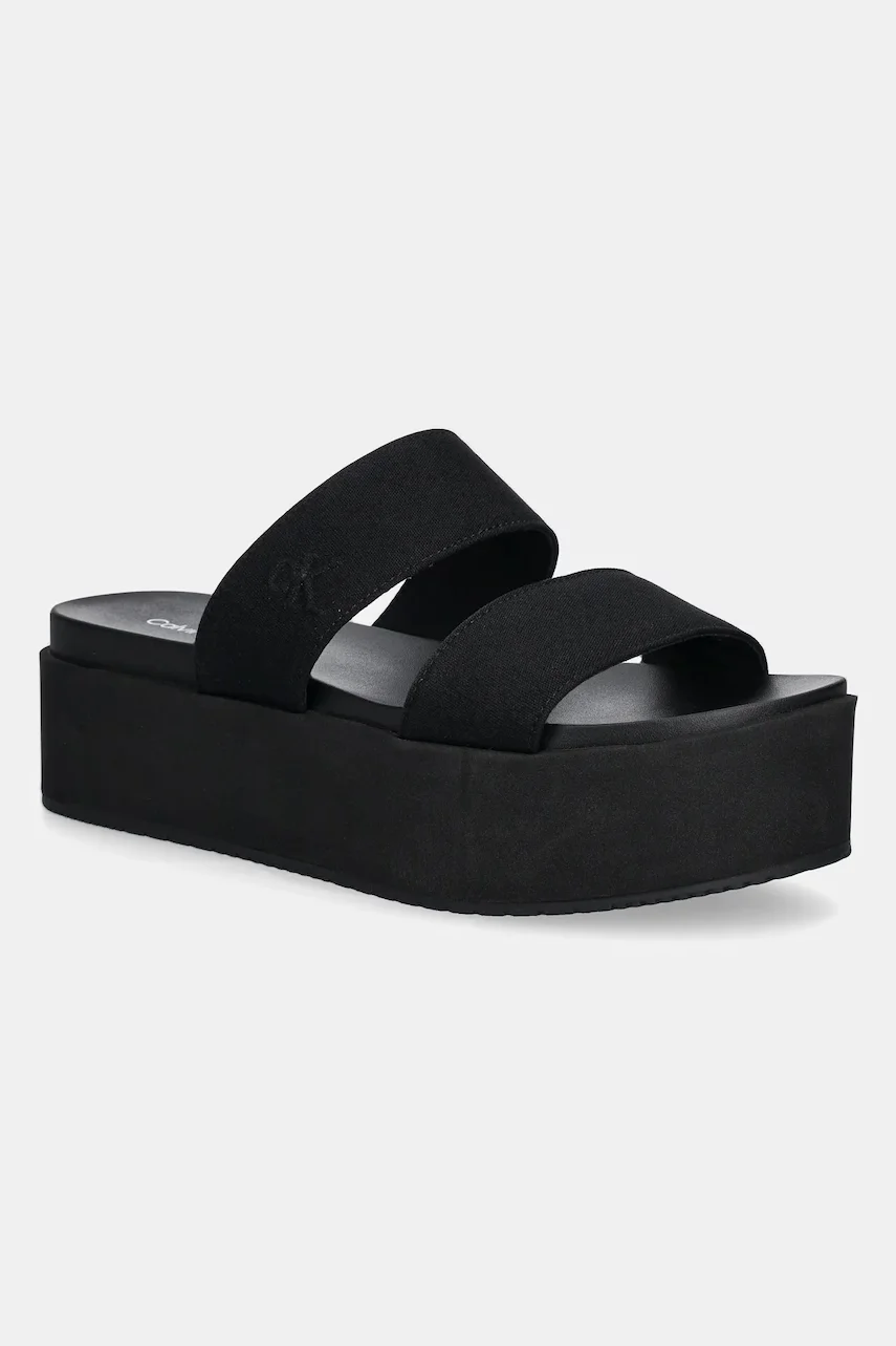 Calvin Klein Jeans Чехли FLATFORM SANDAL WEBBING IN