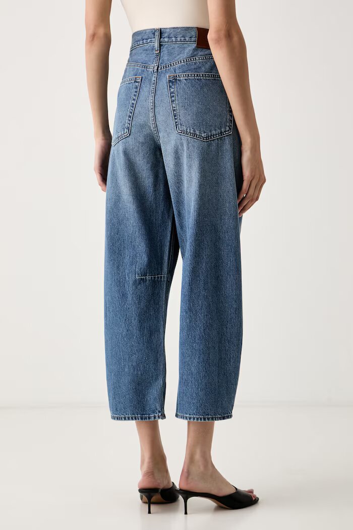 Calvin Klein Jeans дънки barrel дамски сини LV047G748G