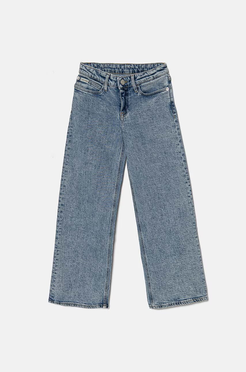 Calvin Klein Jeans Детски дънки MR WIDE LEG RELAXED SP BL
