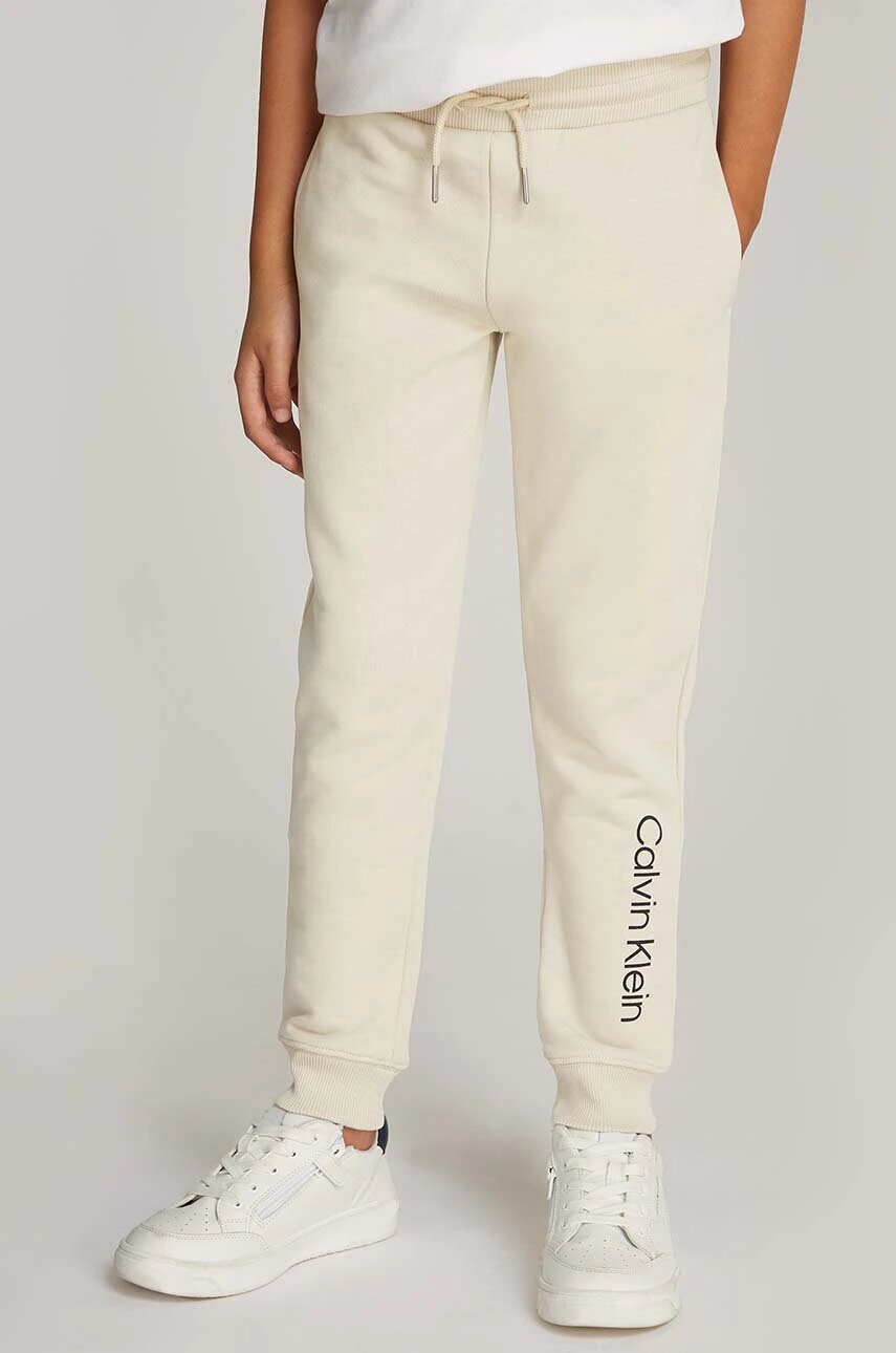 Calvin Klein Jeans Детски памучен спортен панталон REGULAR JOGGER