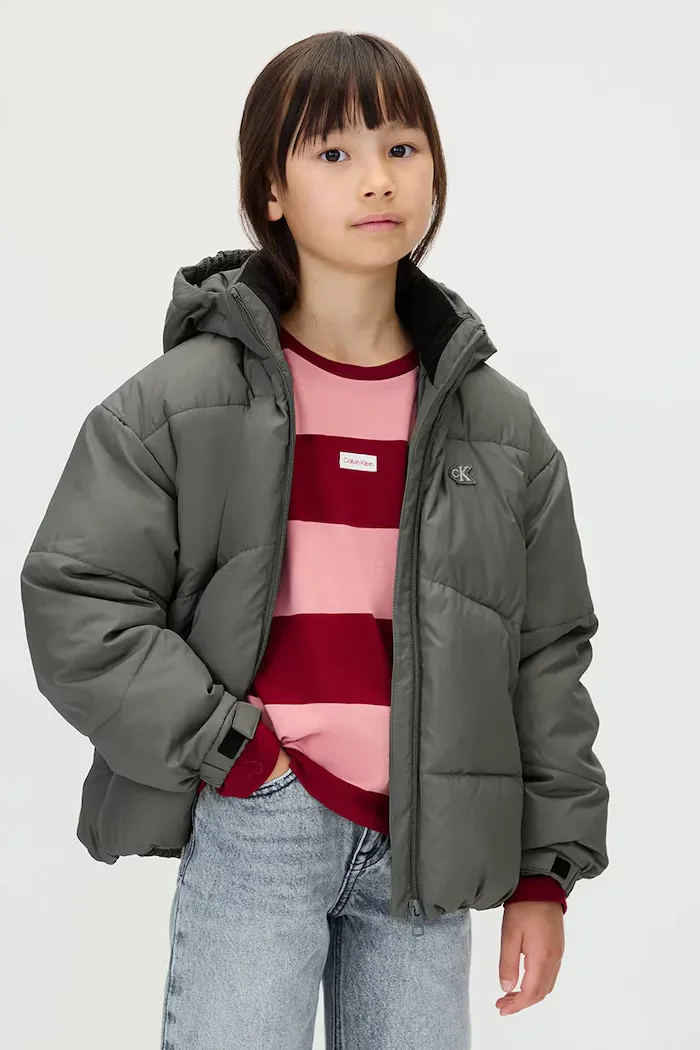 Calvin Klein Jeans Детско яке в сиво IG0IG02056