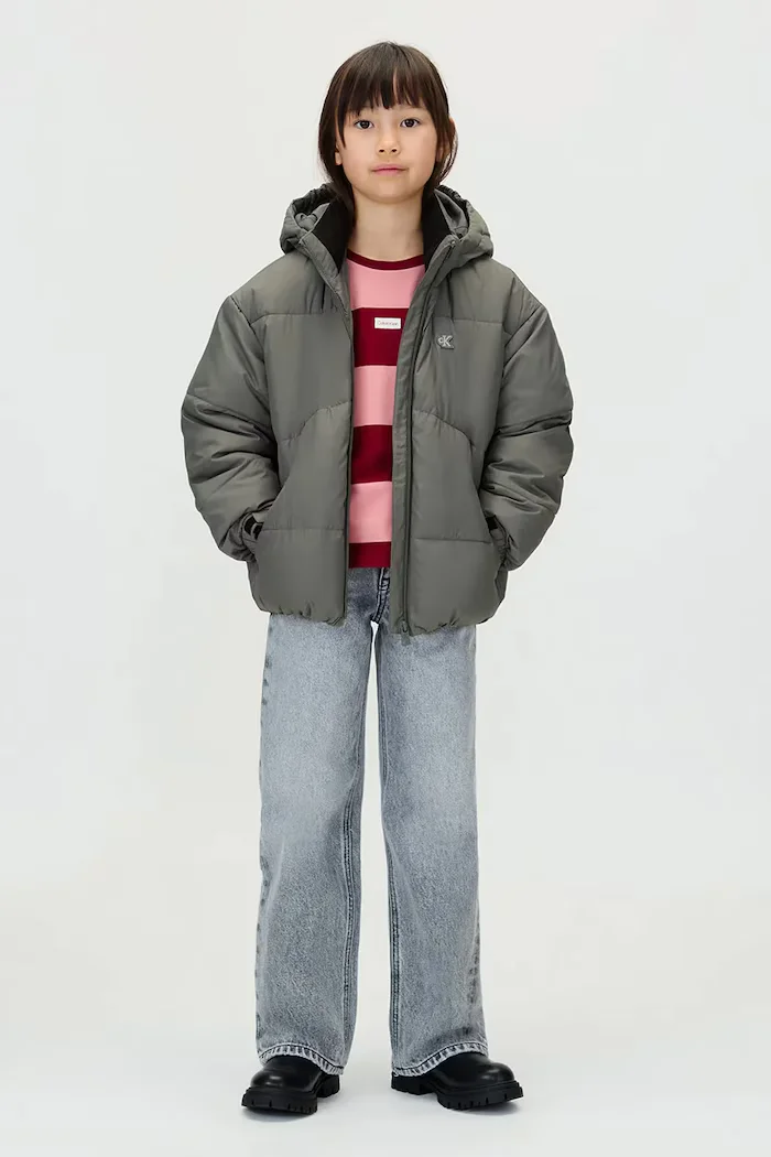 Calvin Klein Jeans Детско яке в сиво IG0IG02056