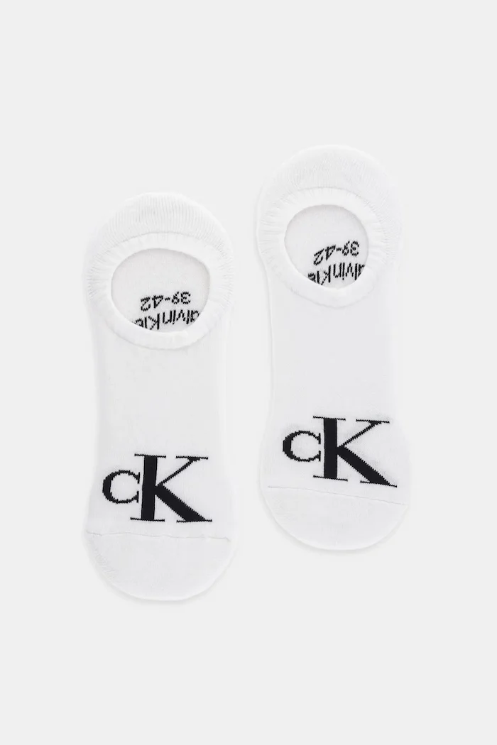 Calvin Klein Jeans къси чорапи мъжки с памук 2 броя бели 701228809