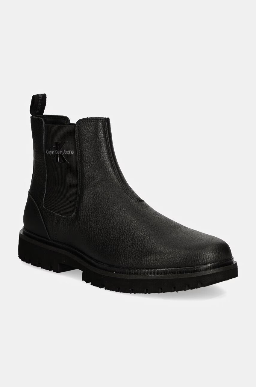 Calvin Klein Jeans Кожени боти челси EVA MID CHELSEA BOOT LTH