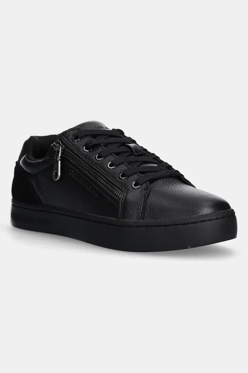 Calvin Klein Jeans Кожени маратонки CLASSIC CUPSOLE ZIP LOW IN