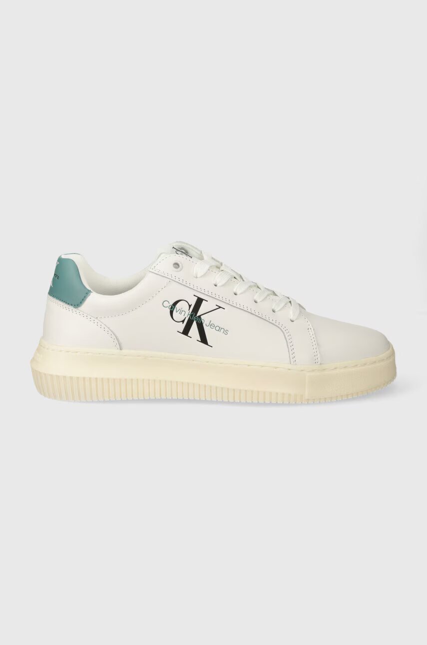 Calvin Klein Jeans Кожени маратонки YM0YM00681 CHUNKY CUPSOLE MONOLOGO