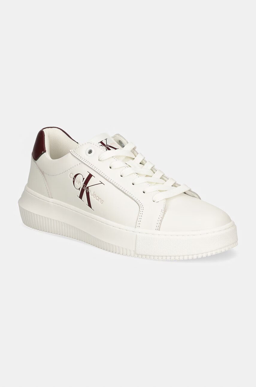 Calvin Klein Jeans Кожени маратонки YW0YW00823 CHUNKY CUPSOLE MONOLOGO W