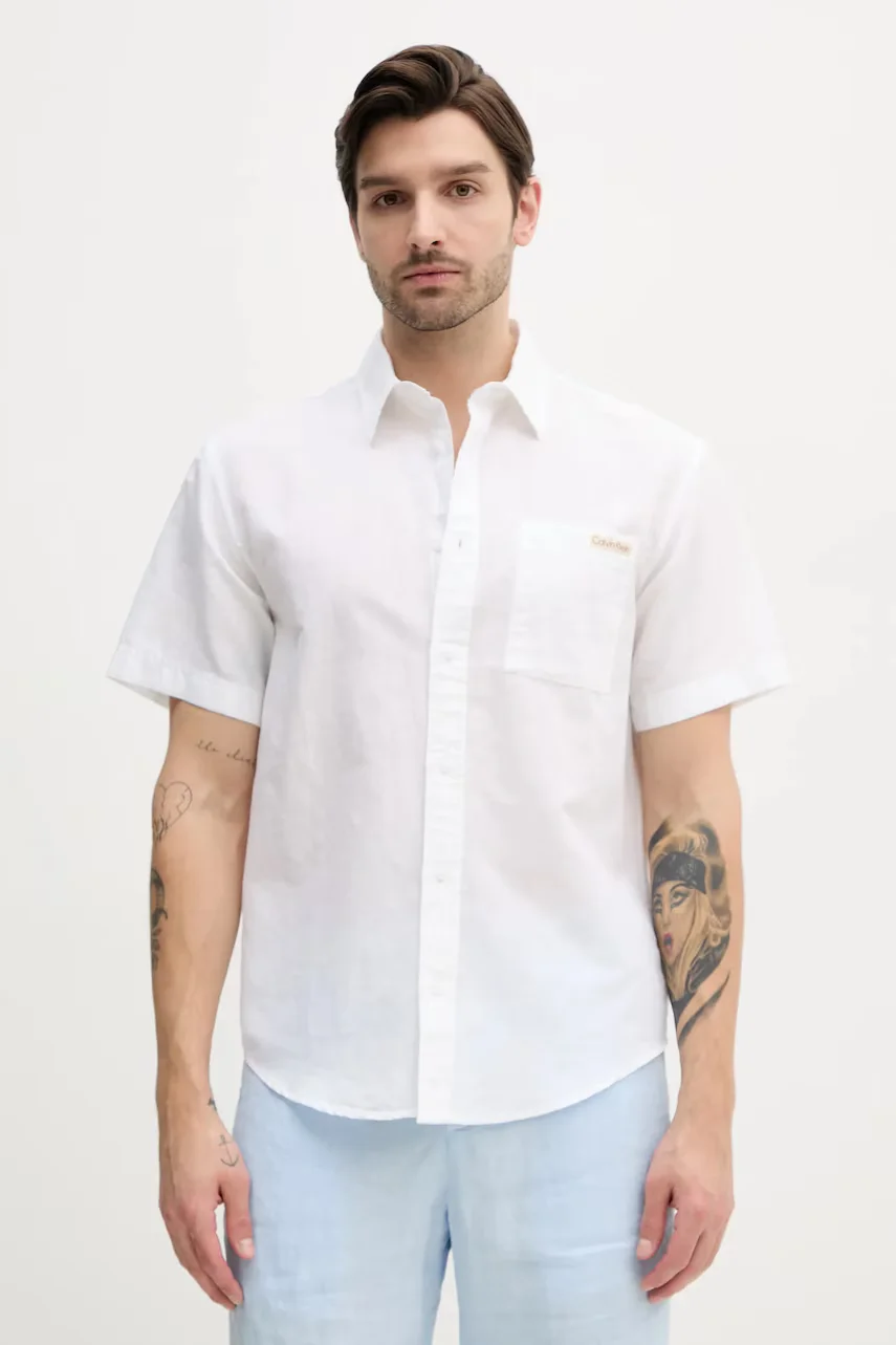 Calvin Klein Jeans Ленена риза